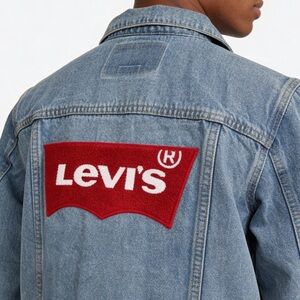 LEVI’S Boys Logo Applique Denim Jacket Size XL NEW